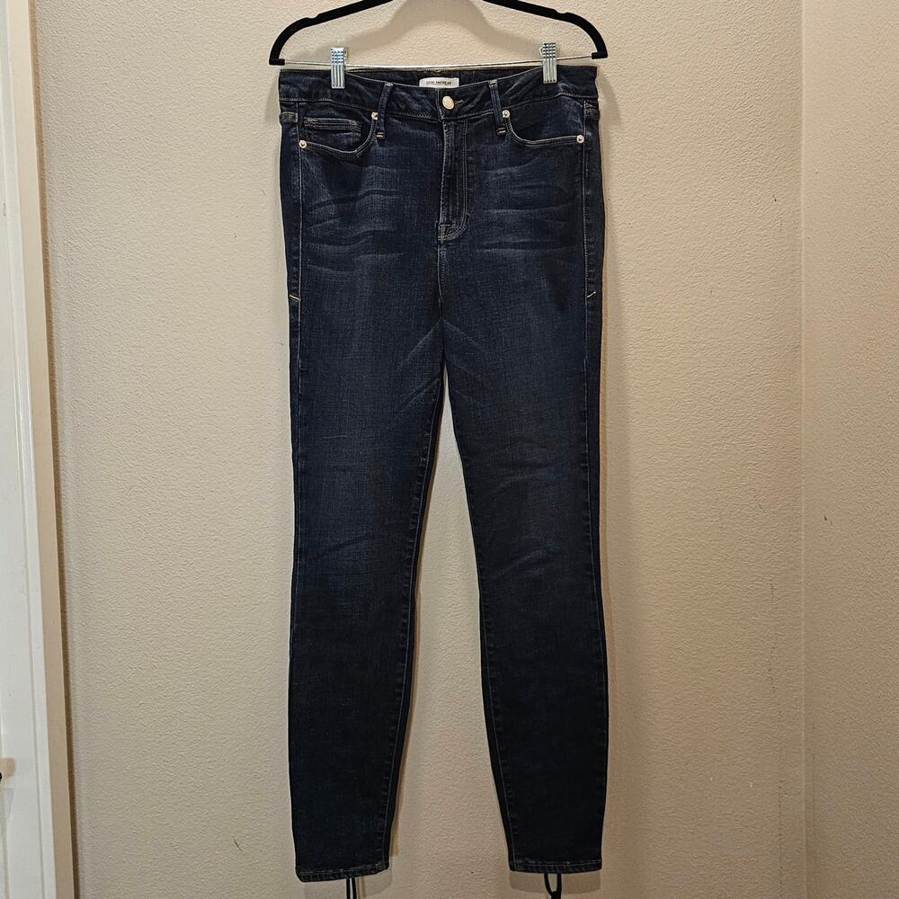 The Good American Lace Up Skinny Jeans Size 14/32